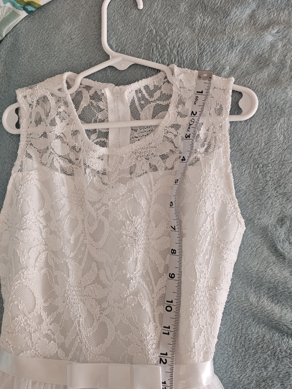 Rare Editions White Lace & Tulle Girls Formal Dress - Picture 8 of 14